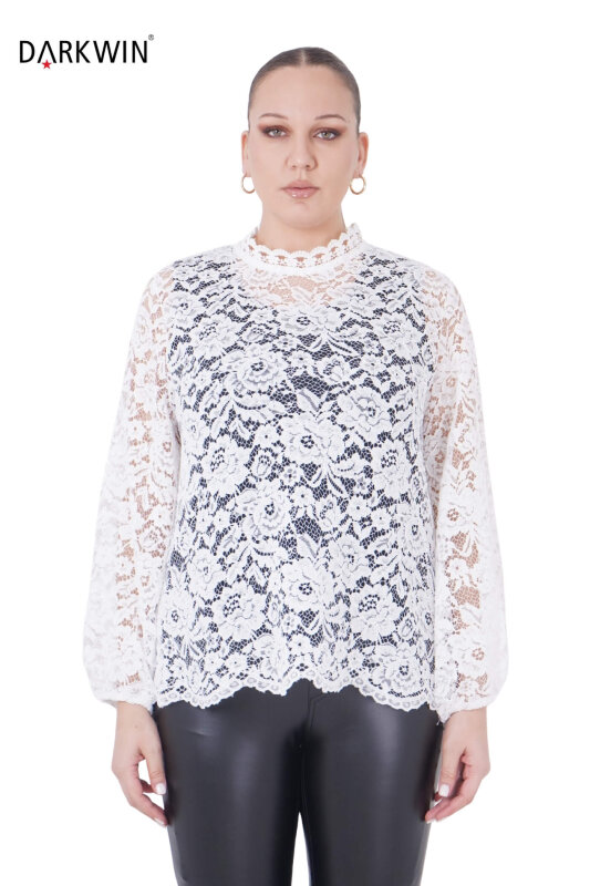 P9468 DARKWIN BLUZ 2 Lİ SIYAH-BEYAZ - DARKWIN