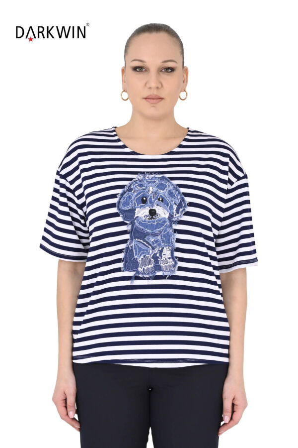 P9486 DARKWIN BLUZ LACI-BEYAZ - 1