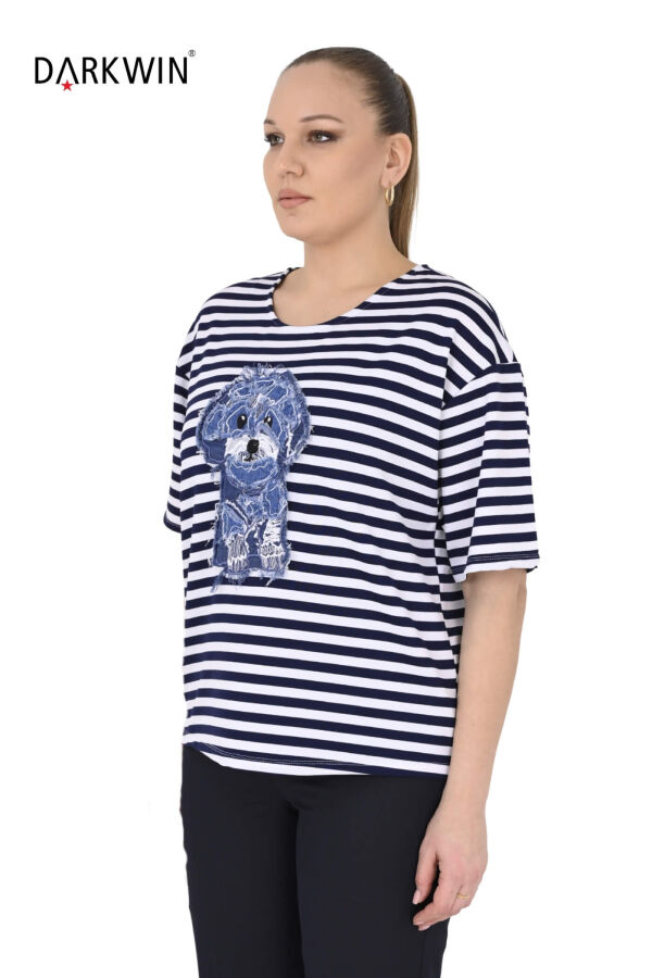 P9486 DARKWIN BLUZ LACI-BEYAZ - 2