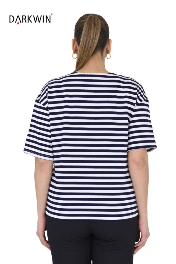 P9486 DARKWIN BLUZ LACI-BEYAZ - 3