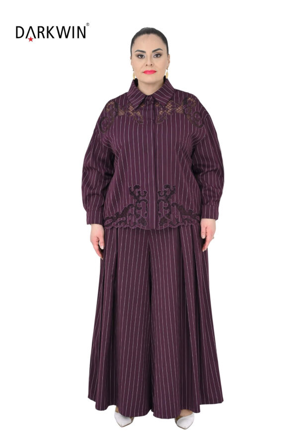 P9515 DARKWIN GÖMLEK-PANTOLON BORDO - 1