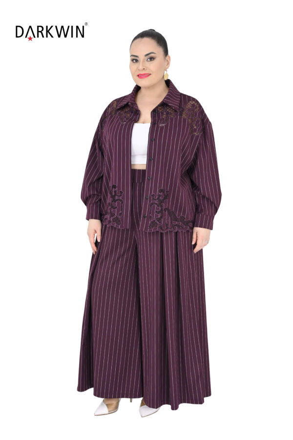 P9515 DARKWIN GÖMLEK-PANTOLON BORDO - 4