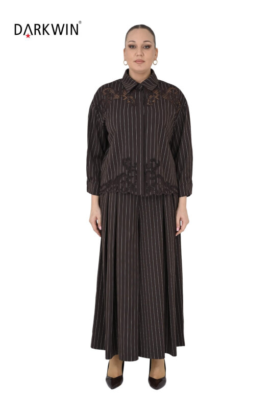 P9515 DARKWIN GÖMLEK-PANTOLON KAHVE - DARKWIN