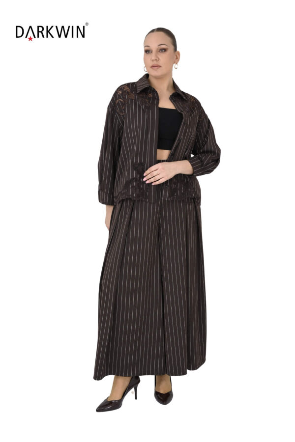 P9515 DARKWIN GÖMLEK-PANTOLON KAHVE - 4