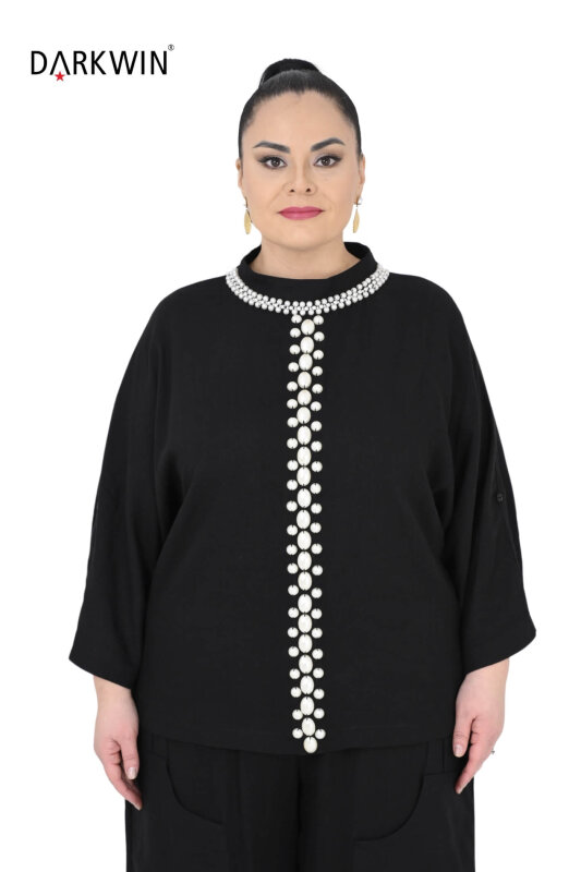 P9516 DARKWIN BLUZ SIYAH - DARKWIN