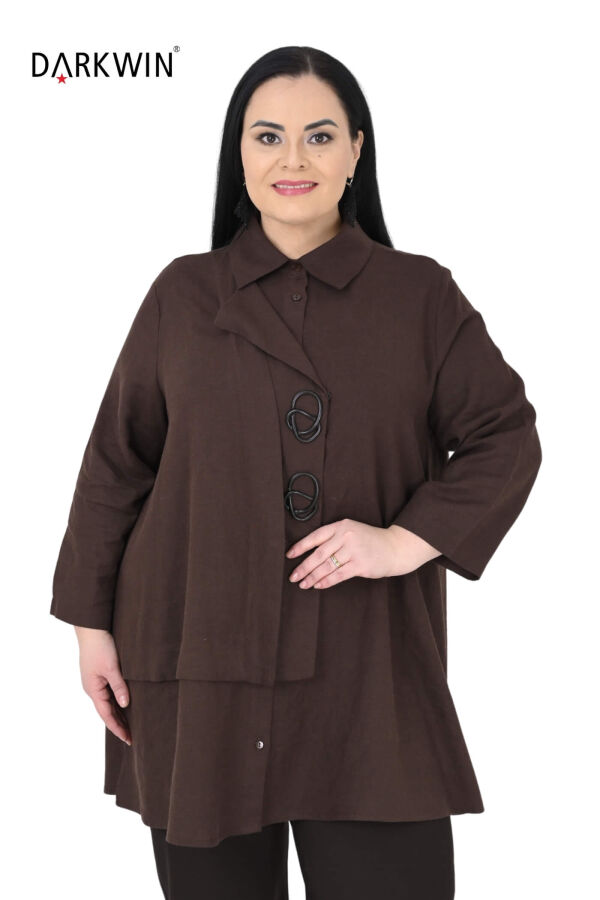 P9537 DARKWIN GÖMLEK KAHVE - 4