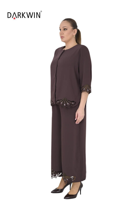 P9544 DARKWIN BLUZ-PANTOLON KAHVE - DARKWIN (1)