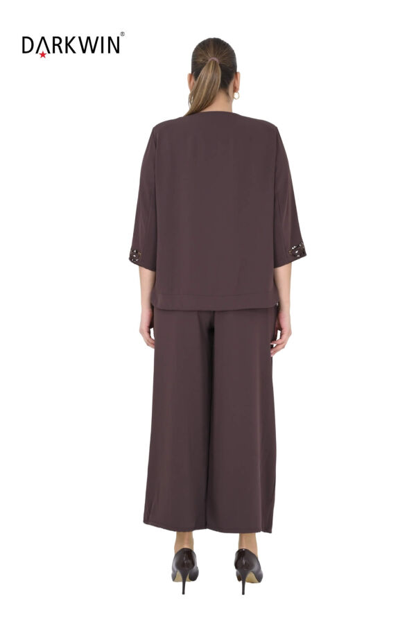 P9544 DARKWIN BLUZ-PANTOLON KAHVE - 3