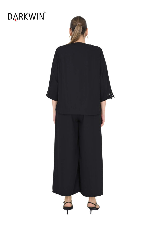 P9544 DARKWIN BLUZ-PANTOLON SIYAH - 3