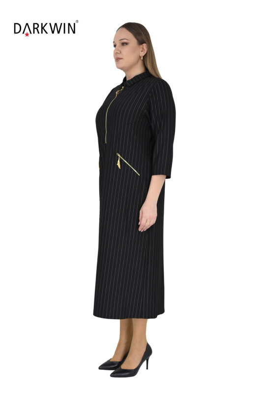 P9553 DARKWIN ELBİSE SIYAH - 5