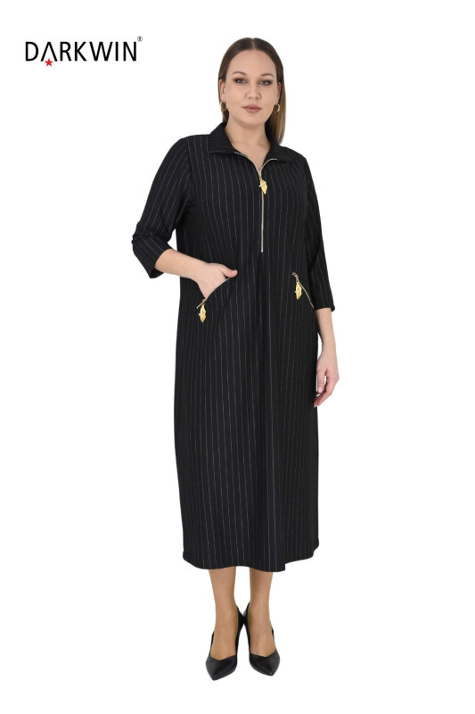 P9553 DARKWIN ELBİSE SIYAH - 11