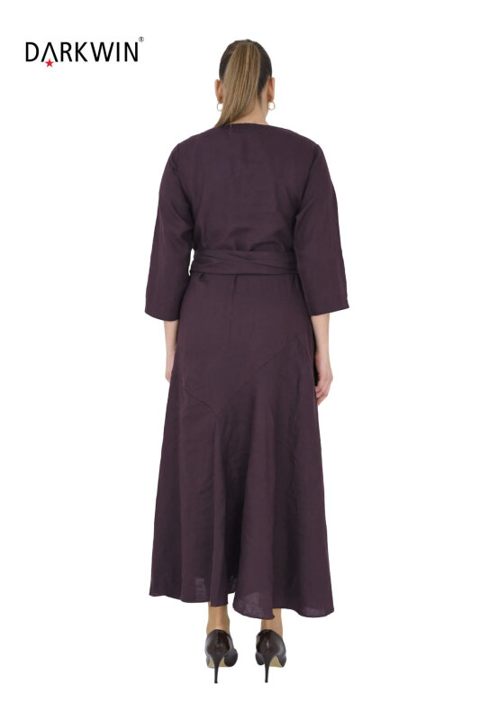 P9561 DARKWIN ELBİSE KAHVE - 3