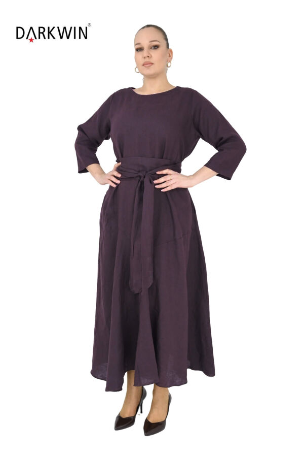 P9561 DARKWIN ELBİSE KAHVE - 4