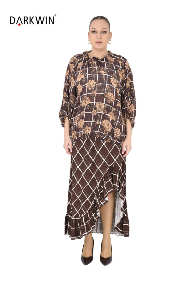 P9565 DARKWIN BLUZ-ETEK KAHVE - 1