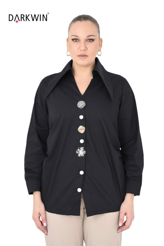 P9570 DARKWIN GÖMLEK SIYAH - 1