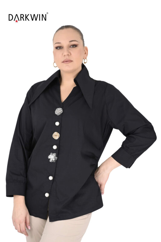 P9570 DARKWIN GÖMLEK SIYAH - 4