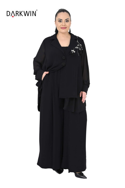 P9573 DARKWIN CEKET-PANTOLON SIYAH - 4