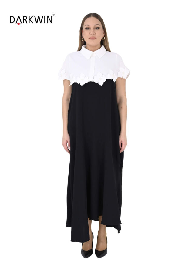 P9576 DARKWIN ELBİSE 2 Lİ SIYAH-BEYAZ - 1