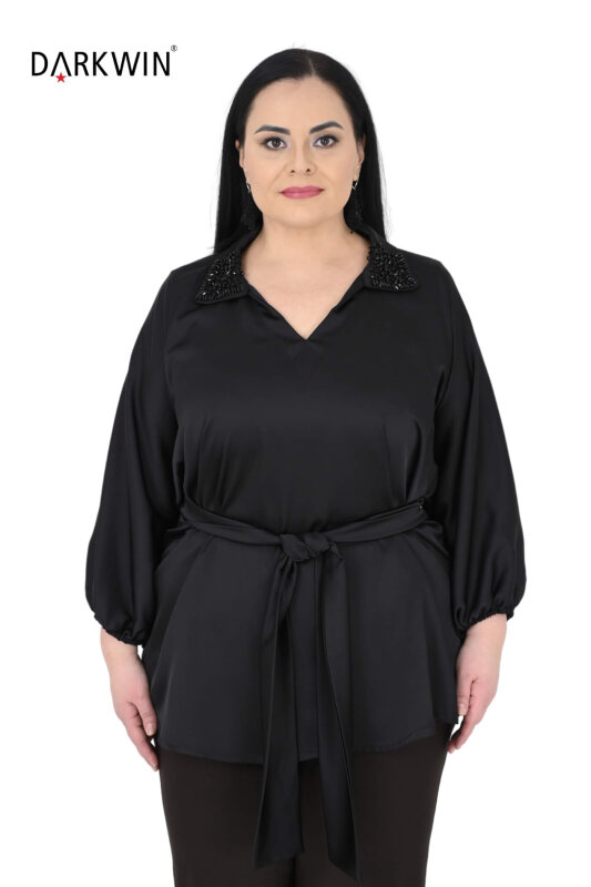 P9583 DARKWIN GÖMLEK SIYAH - DARKWIN