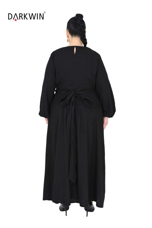 P9584 DARKWIN ELBİSE SIYAH - 3