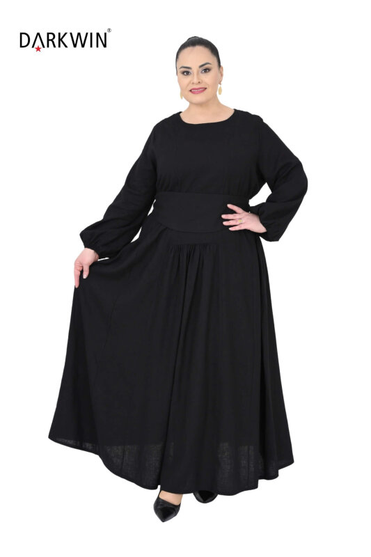 P9584 DARKWIN ELBİSE SIYAH - 4