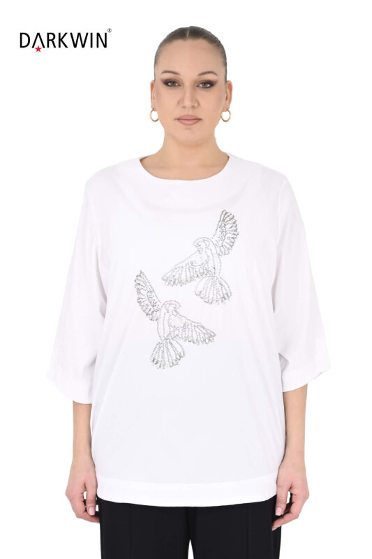 P9601 DARKWIN BLUZ BEYAZ - DARKWIN