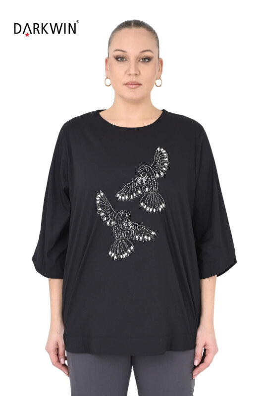 P9601 DARKWIN BLUZ SIYAH - DARKWIN