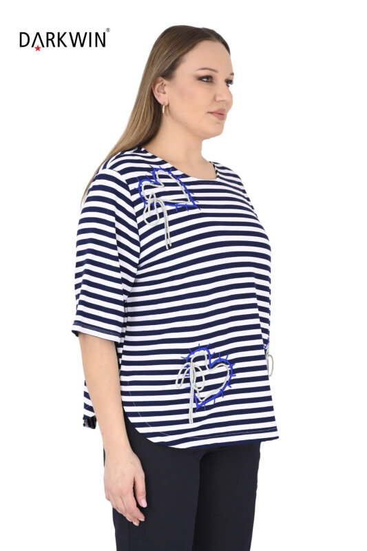 P9608 DARKWIN BLUZ LACI-BEYAZ - 4