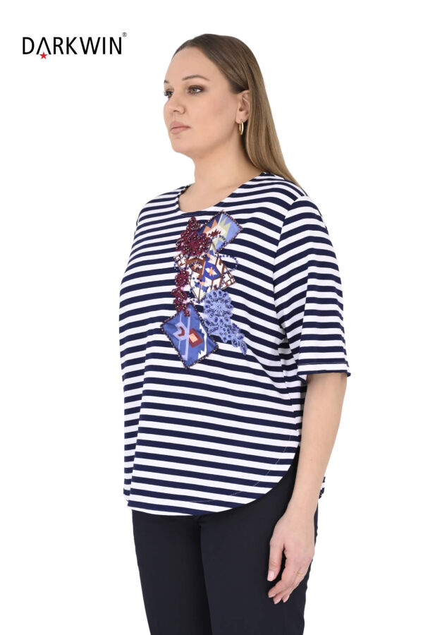 P9609 DARKWIN BLUZ LACI-BEYAZ - 2