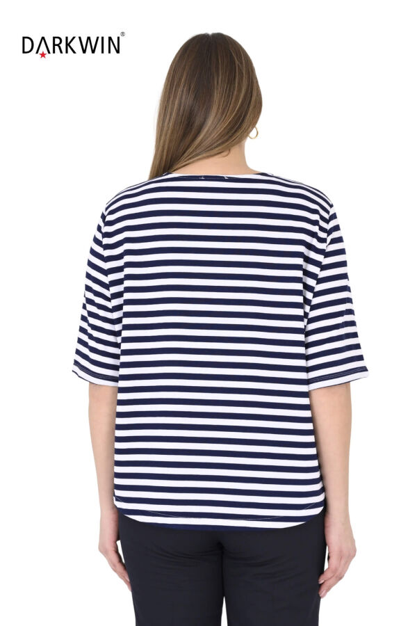 P9609 DARKWIN BLUZ LACI-BEYAZ - 3