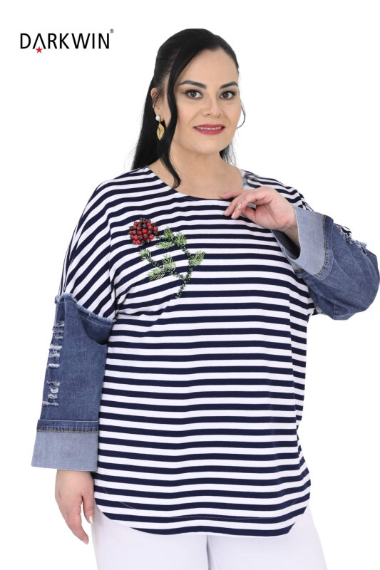 P9610 DARKWIN BLUZ LACI-BEYAZ - 4