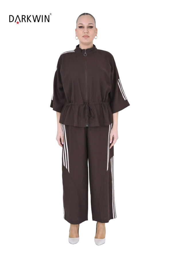P9611 DARKWIN BLUZ-PANTOLON KAHVE - 1