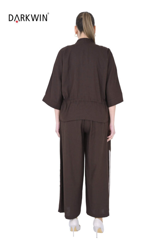 P9611 DARKWIN BLUZ-PANTOLON KAHVE - 3