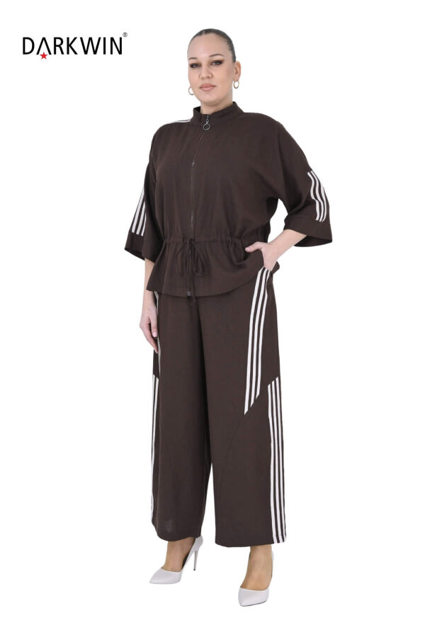 P9611 DARKWIN BLUZ-PANTOLON KAHVE - 4
