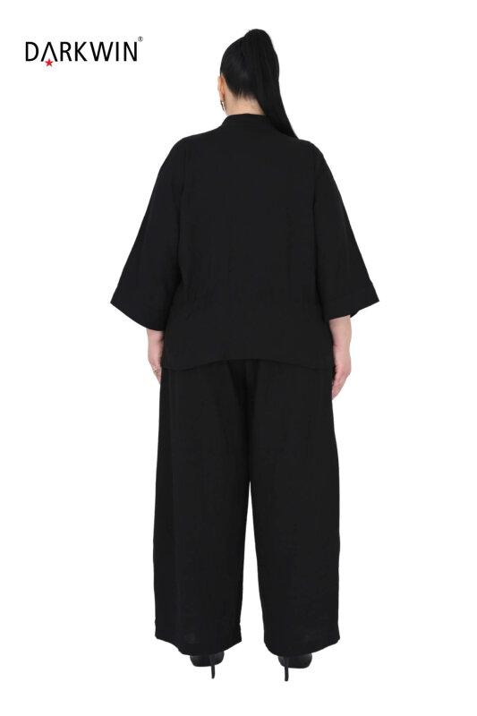 P9611 DARKWIN BLUZ-PANTOLON SIYAH - 3