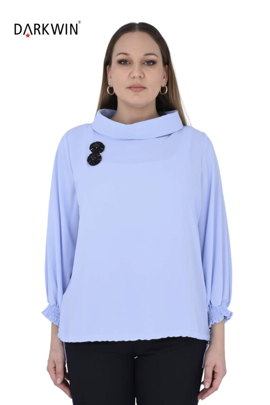 P9631 DARKWIN BLUZ MAVI - DARKWIN