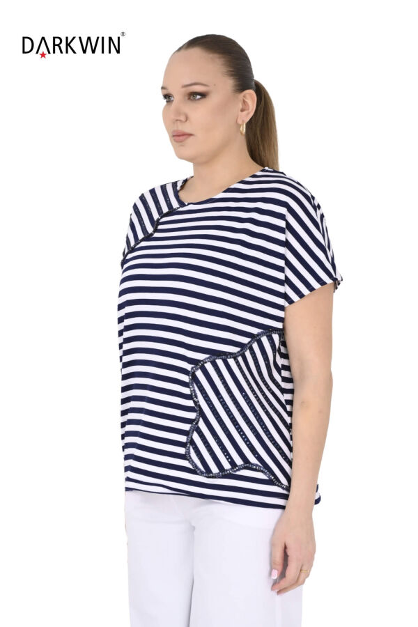 P9642 DARKWIN BLUZ LACI-BEYAZ - 2