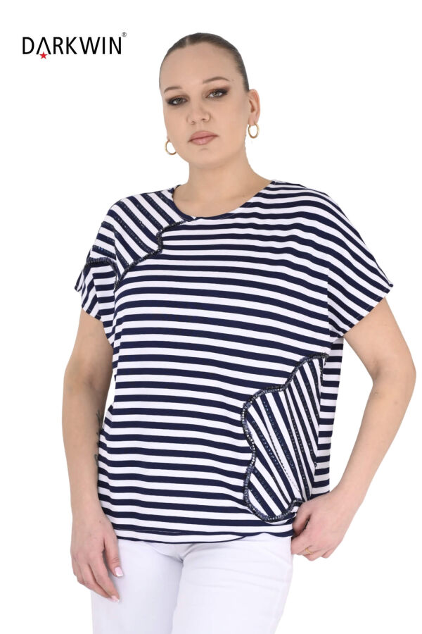 P9642 DARKWIN BLUZ LACI-BEYAZ - 4