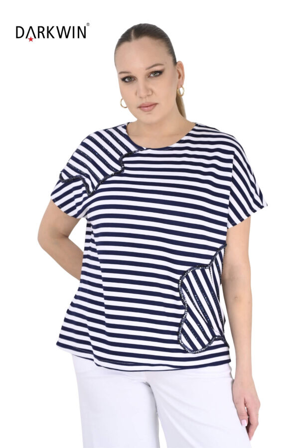 P9642 DARKWIN BLUZ LACI-BEYAZ - 5