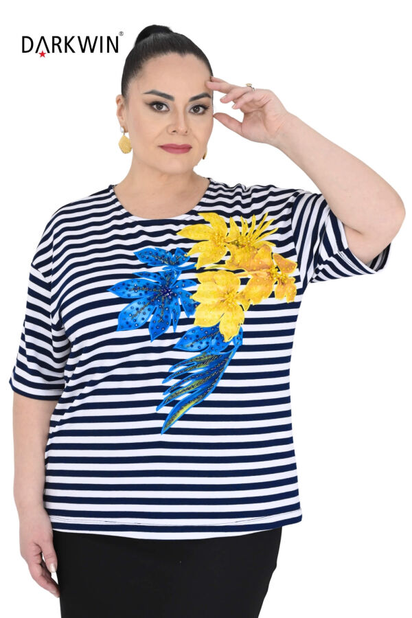 P9643 DARKWIN BLUZ LACI-BEYAZ - 4