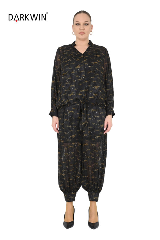 P9645 DARKWIN BLUZ-PANTOLON SIYAH - DARKWIN