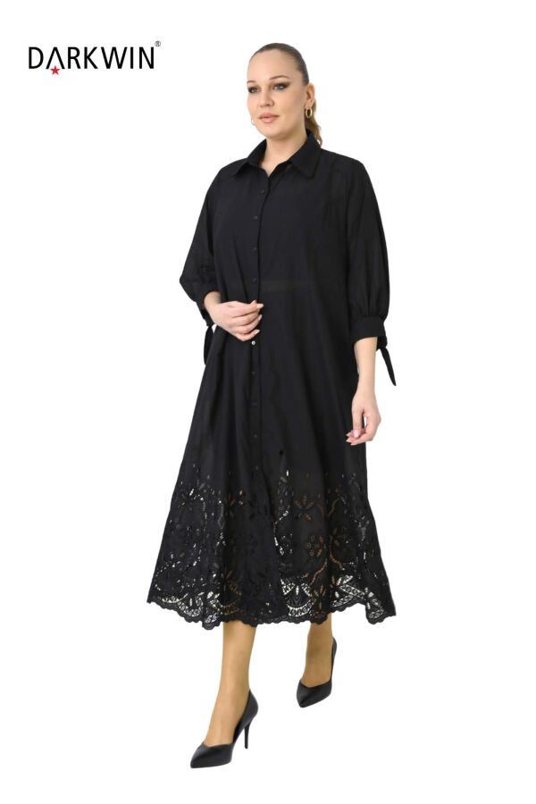 P9666 DARKWIN ELBİSE SIYAH - 5