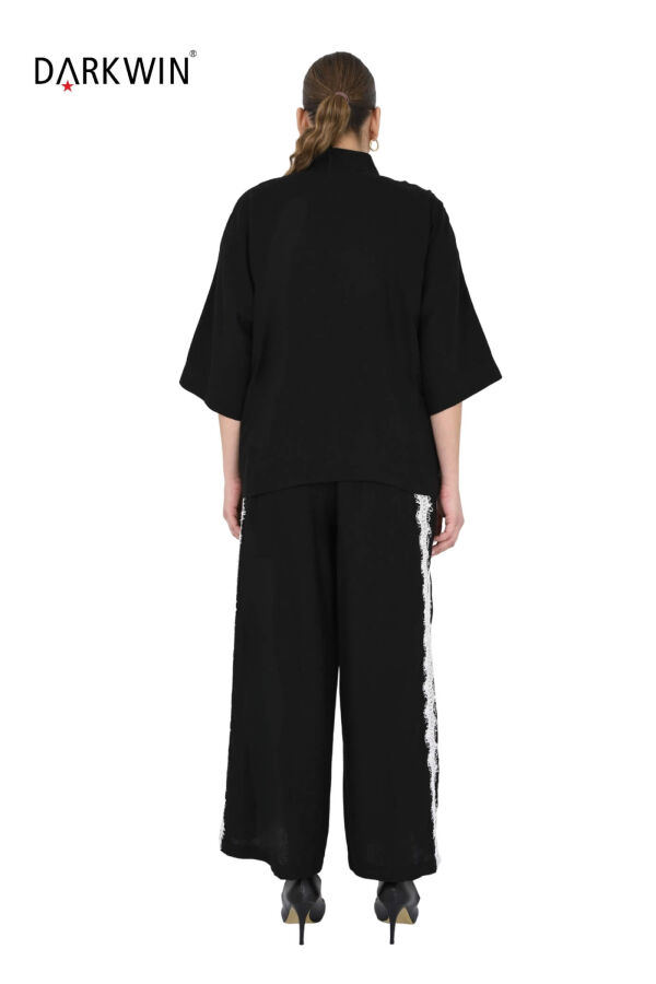 P9667 DARKWIN BLUZ-PANTOLON SIYAH - 3