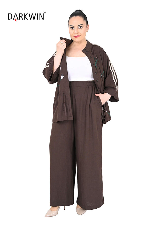P9670 DARKWIN CEKET-PANTOLON KAHVE - 4