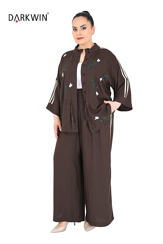 P9670 DARKWIN CEKET-PANTOLON KAHVE - 5