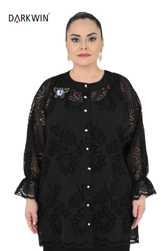 P9676 DARKWIN GÖMLEK SIYAH - DARKWIN