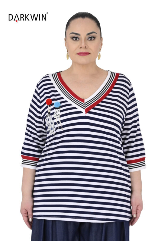 P9681 DARKWIN BLUZ LACI-BEYAZ - DARKWIN (1)