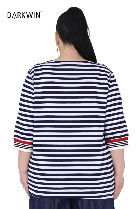 P9681 DARKWIN BLUZ LACI-BEYAZ - 6