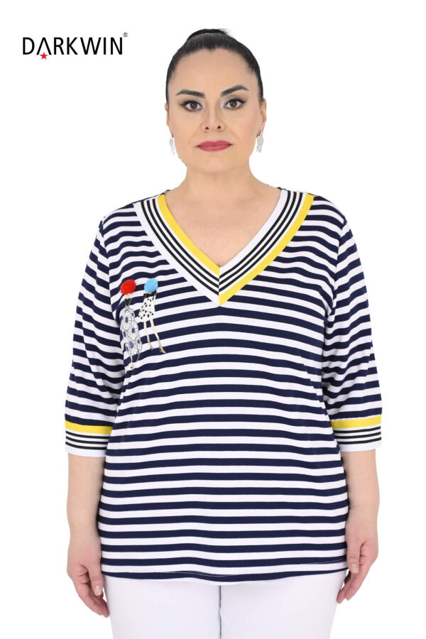 P9681 DARKWIN BLUZ LACI-BEYAZ - 2