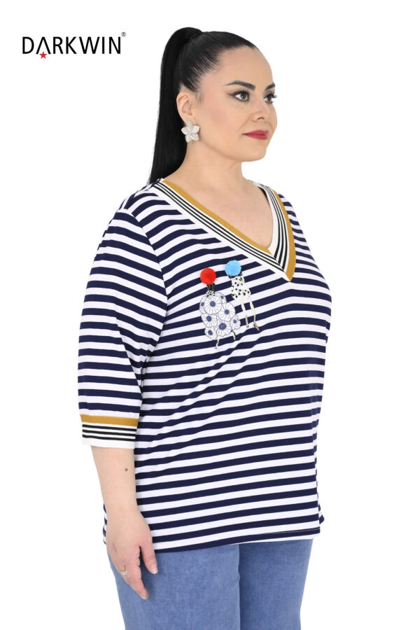 P9681 DARKWIN BLUZ LACI-BEYAZ - 14